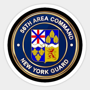 56th Area Command, New York Guard, Blue Circle Logo Sticker